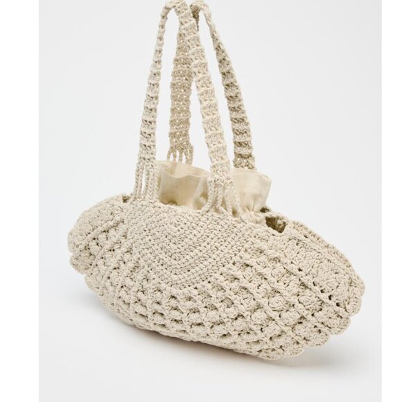 NEW With Tags! ZARA The Coastal Muse Lace Bag - Picture 6 of 6